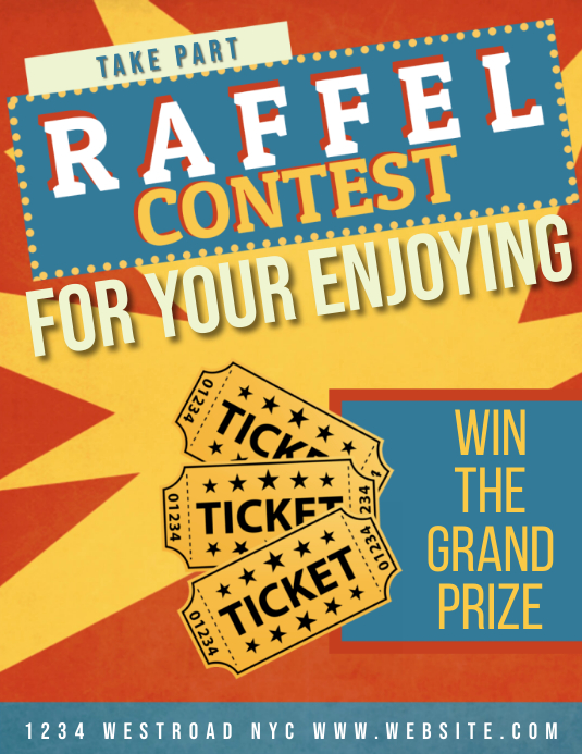 Copy of raffle contest AD POSTER FLYER TEMPLATE | PosterMyWall
