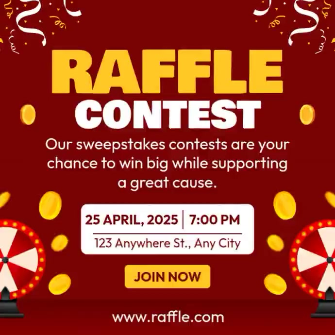 Laser Projector Raffle Ad Raffle Contest Ads Template | PosterMyWall