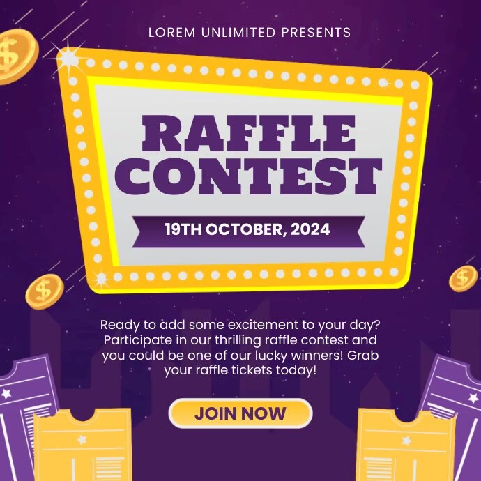 Raffle Contest Announcement Template | PosterMyWall