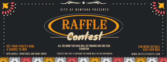 Raffle Contest Black Invitation Template | PosterMyWall