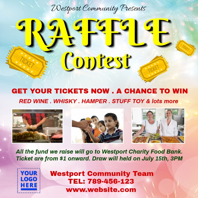 Raffle contest charity fundraising Template | PosterMyWall