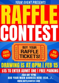 raffle contest A6 template