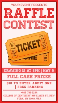 raffle contest Digital Display (9:16) template