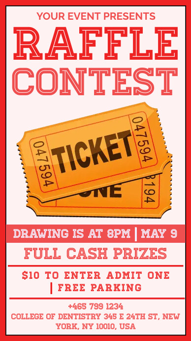 Join The Raffle Sample Plantilla de raffle contest | PosterMyWall