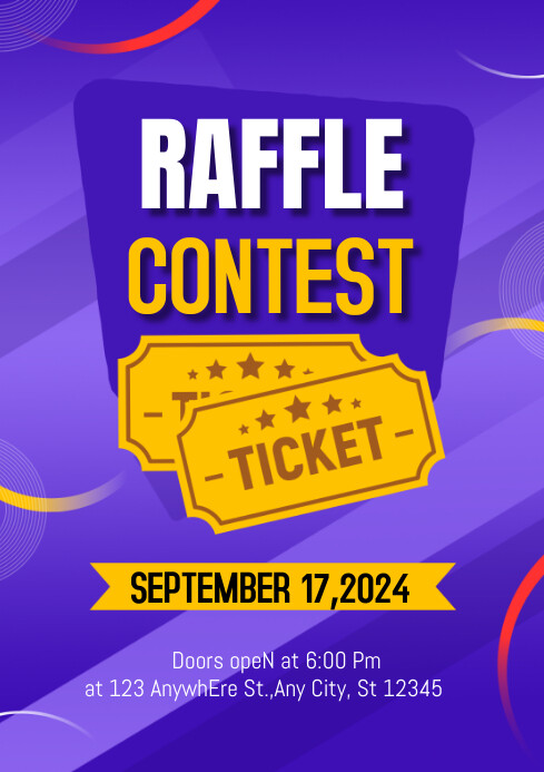 Raffle contest A4 template