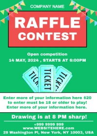 raffle contest A6 template