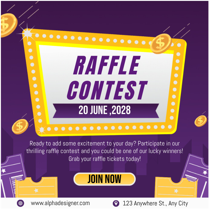 Plantilla de raffle contest | PosterMyWall