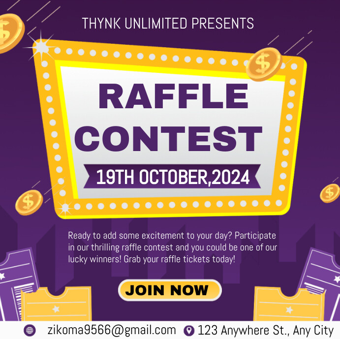 Tech Raffle Contest Raffle contest Template | PosterMyWall