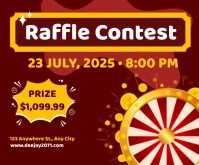Raffle Contest Mellemstort rektangel template