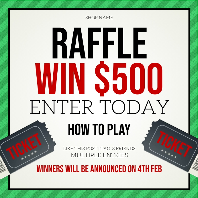 Tech Raffle Contest RAFFLE CONTEST Template | PosterMyWall