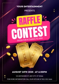 RAFFLE CONTEST A3 template