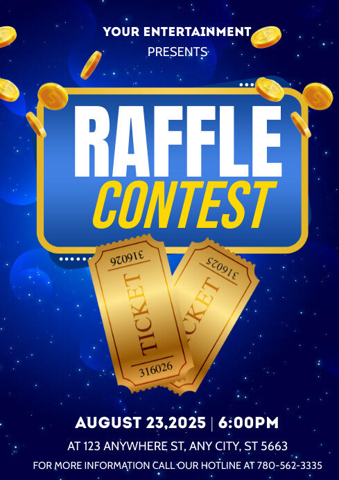 RAFFLE CONTEST Template | PosterMyWall