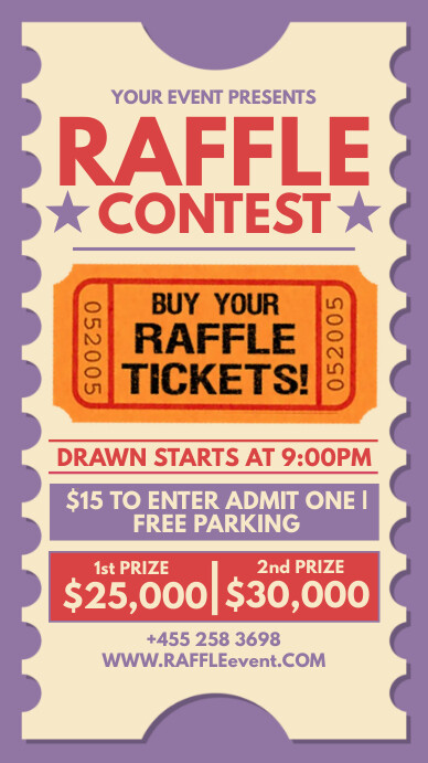 Join The Raffle Sample raffle contest Template | PosterMyWall