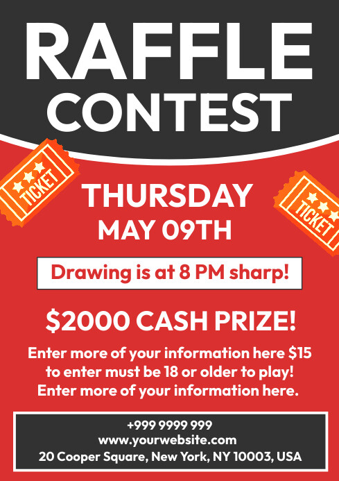 raffle contest Template | PosterMyWall