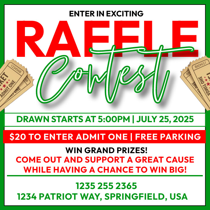 Raffle Contest Template | PosterMyWall