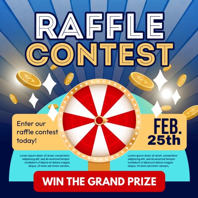 Raffle Contest Instagram Post template