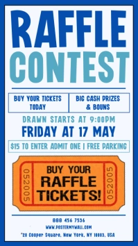 raffle contest Digital Display (9:16) template