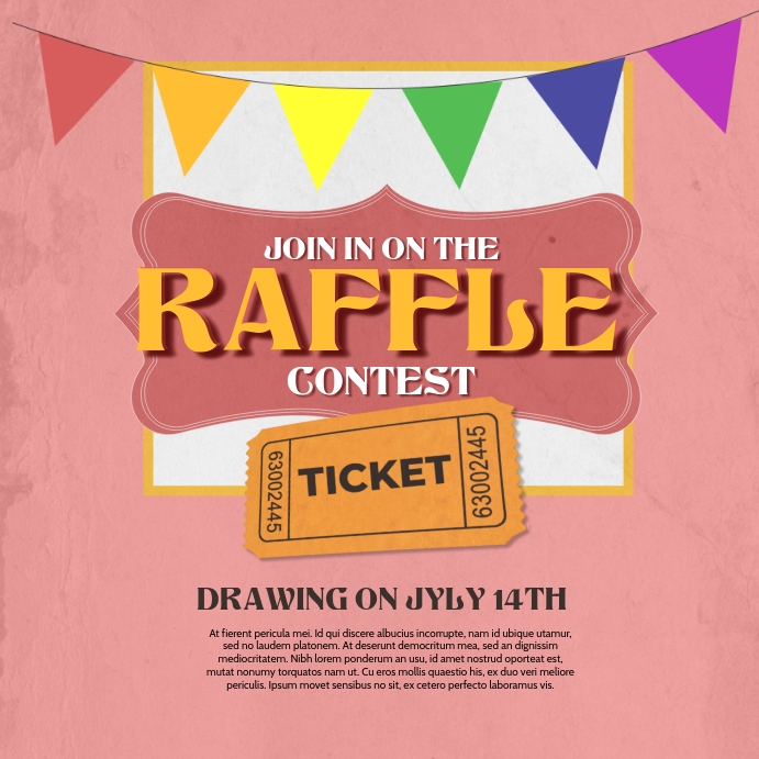 Raffle Contest Instagram Plasing template