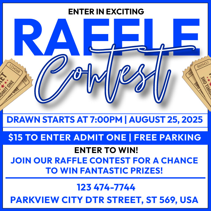 Tech Raffle Contest Raffle Contest Template | PosterMyWall