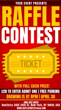raffle contest Pantalla Digital (9:16) template