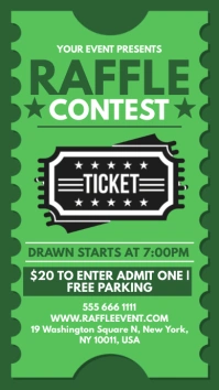 raffle contest Digital Display (9:16) template
