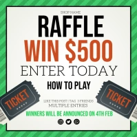 raffle contest Instagram Plasing template