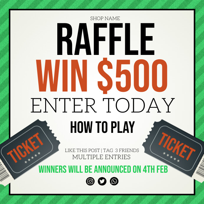 Weekly Raffle Banner Copy of raffle contest | PosterMyWall