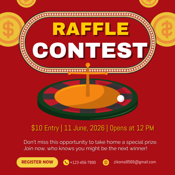 Tech Raffle Contest Raffle contest Template | PosterMyWall