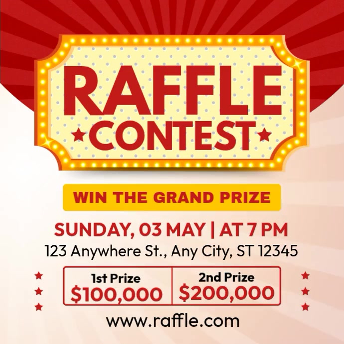Raffle Contest Template | PosterMyWall