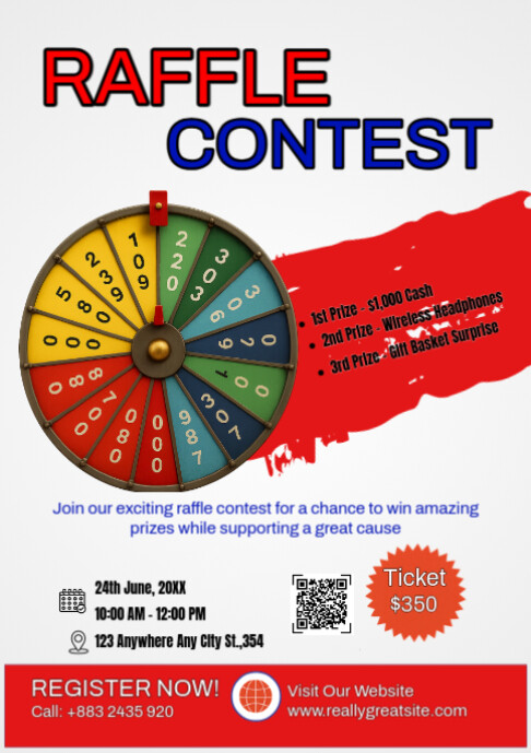 Raffle Contest A2 template