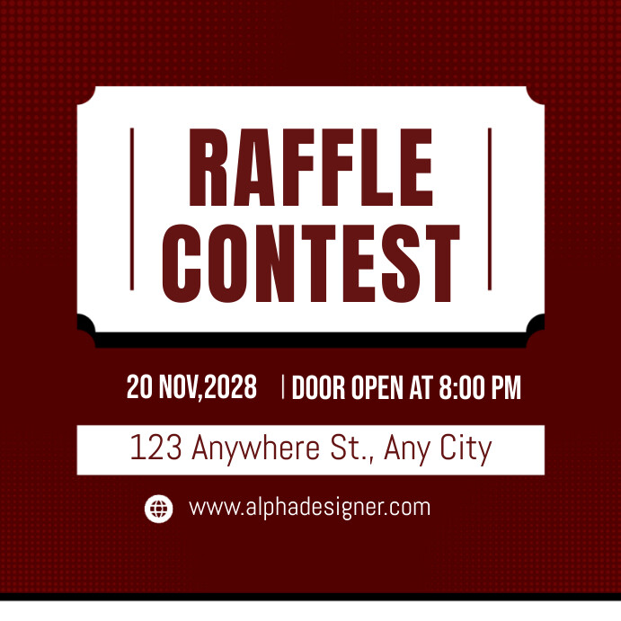 Facebook Raffle Post Template raffle contest Template | PosterMyWall