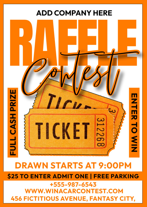 Pageant Raffle Template Plantilla de Raffle Contest | PosterMyWall