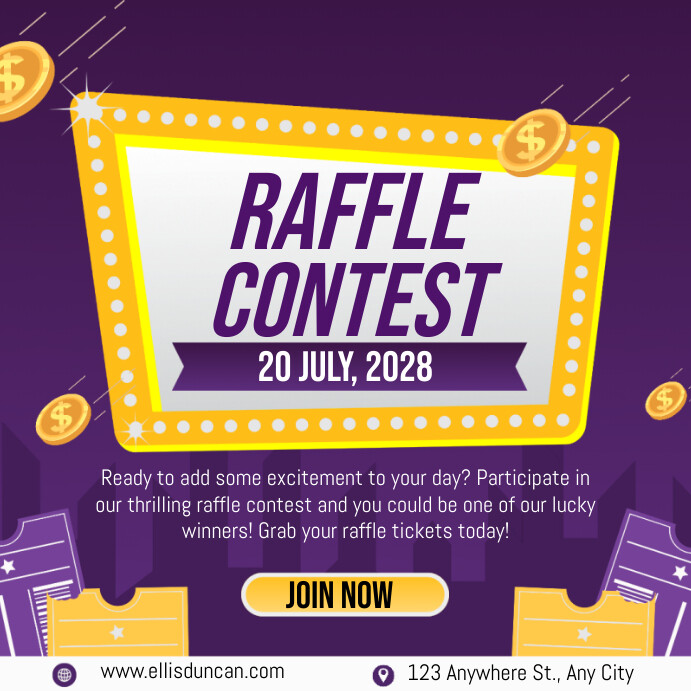 Plantilla de raffle contest | PosterMyWall