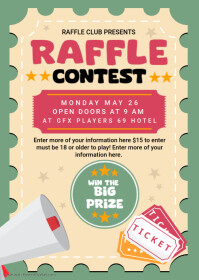 Monthly Raffle Text Raffle Contest Announcement Template | PosterMyWall