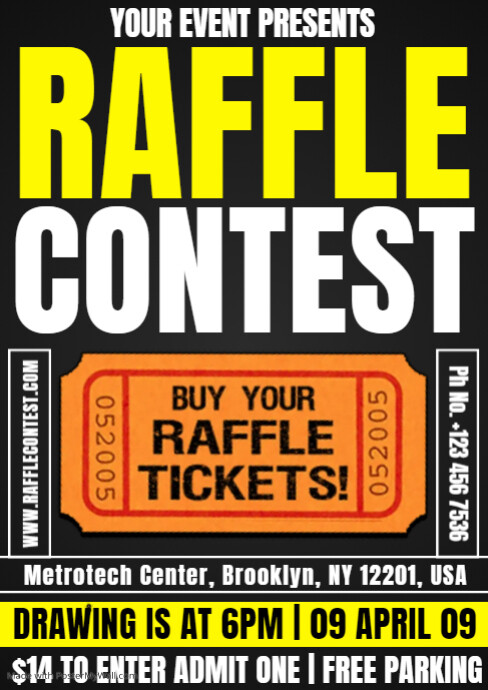 Plantilla de raffle contest | PosterMyWall