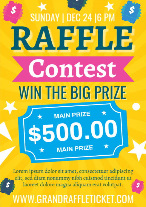 Raffle Contest Flyer Template | PosterMyWall