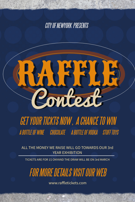 Company Raffle Flyer Examples Simple Raffle Contest Poster Template | PosterMyWall