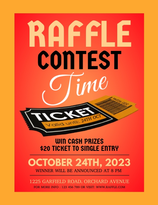 Plantilla de Raffle Contest Flyer Template | PosterMyWall