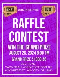 Raffle Ticket contest flyers Template | PosterMyWall