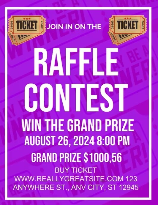 Tech Raffle Contest raffle contest flyers Templat | PosterMyWall