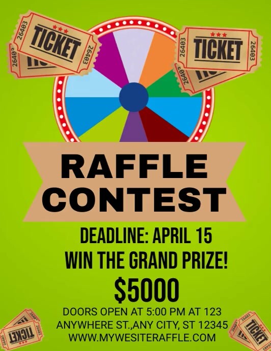 raffle contest flyers Template | PosterMyWall