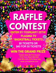 Raffle Ticket contest flyers Template | PosterMyWall