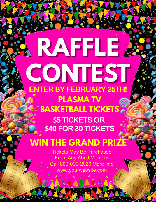 Raffle contest flyers Template | PosterMyWall