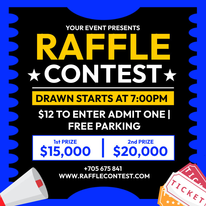 raffle contest instagram post Template | PosterMyWall