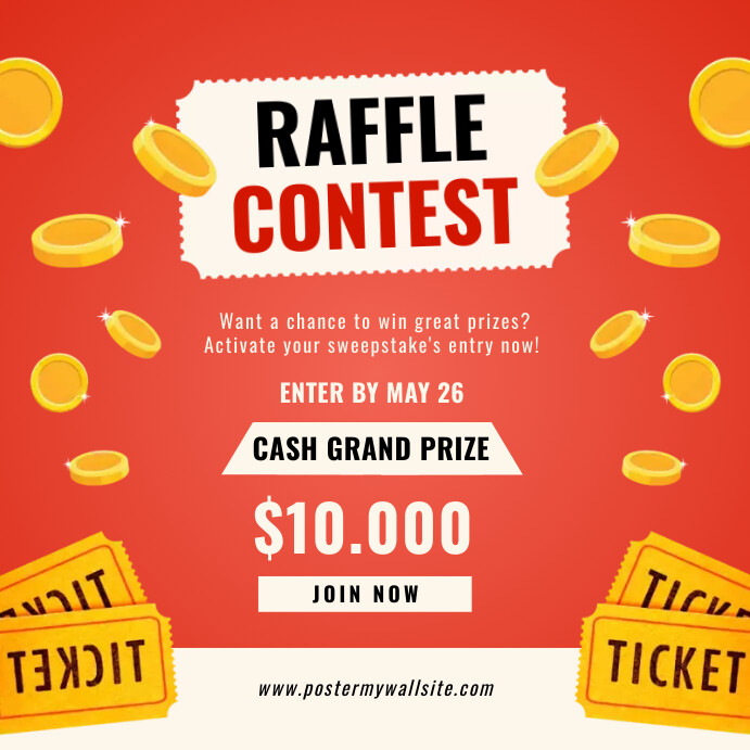 Plantilla de Raffle Contest Instagram Post | PosterMyWall