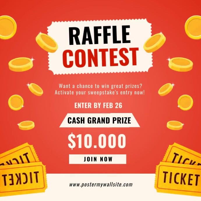 Instagram Raffle Wheel Raffle Contest Instagram Post Template | PosterMyWall