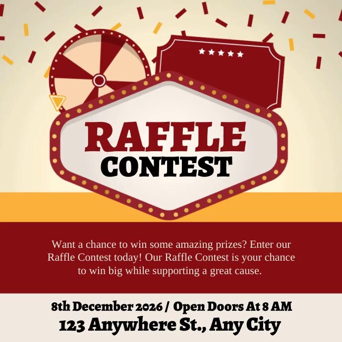 Raffle Contest Marketing Ads Template | PosterMyWall