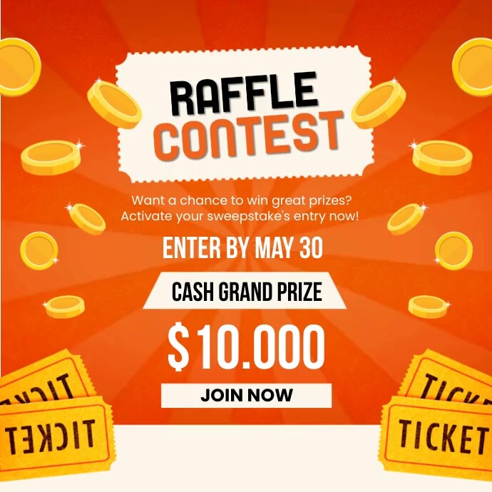 Raffle Contest Post Template | PosterMyWall