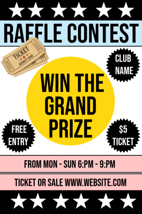 Raffle Contest Poster 海报 template