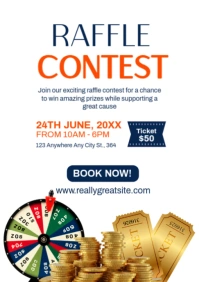 Raffle Contest Poster Template – Lucky Draw & Giveaway Event Flyer Design A2